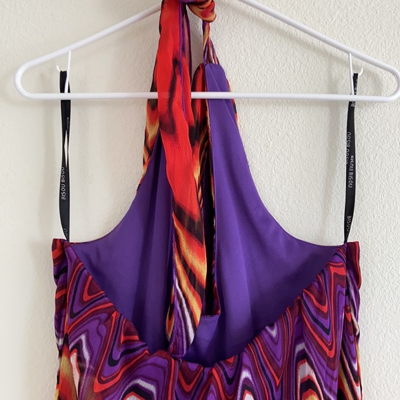 Bisou Bisou Neck Tie Multi Color Long Dress - Picture 5 of 8